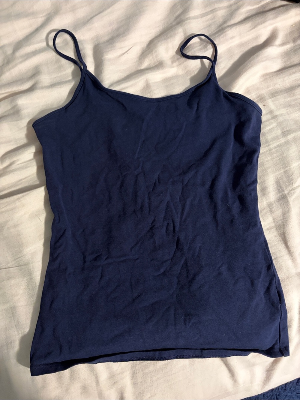 Navy Spaghetti Strap Tank Top - Women